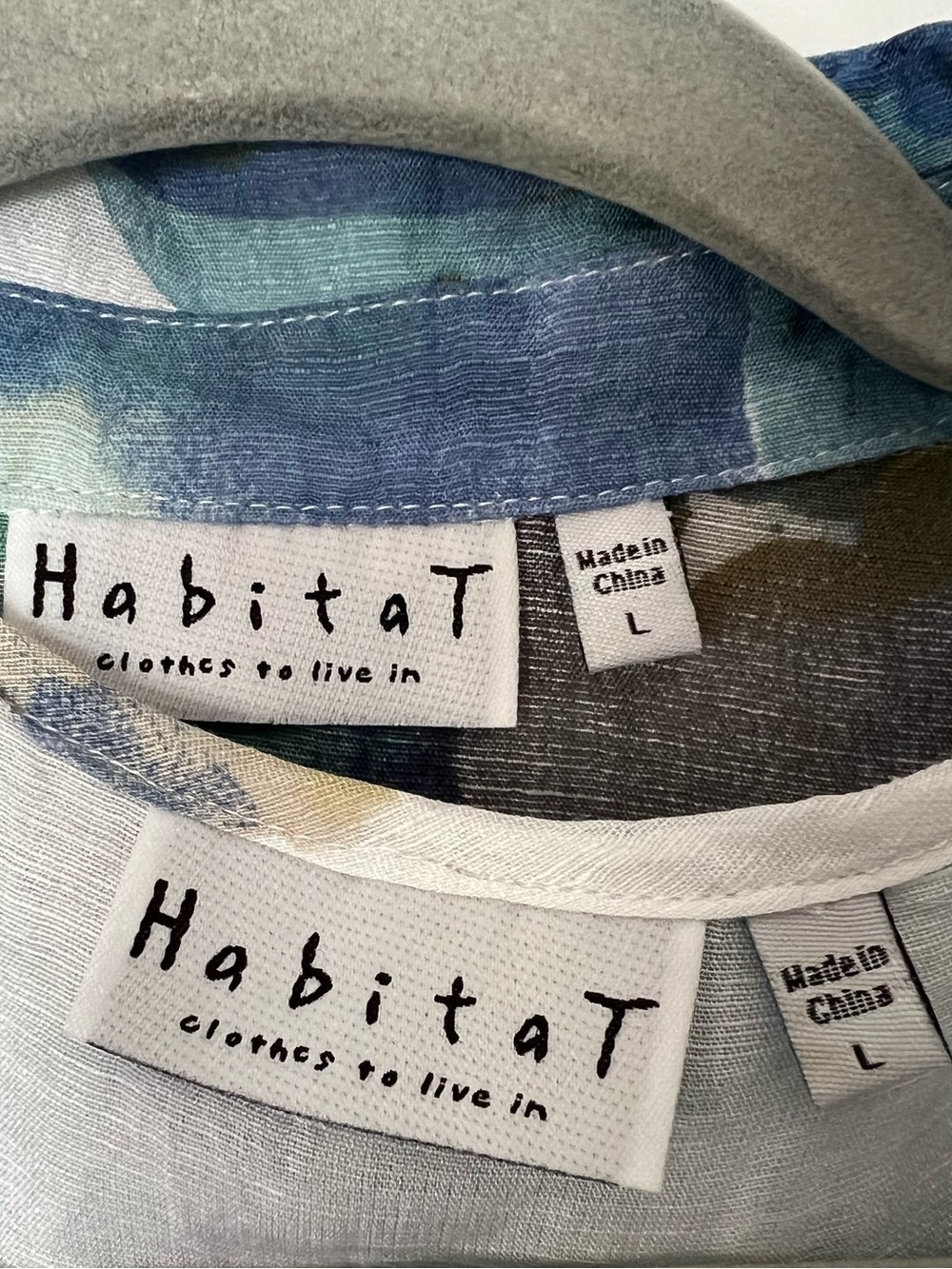 Habitat 2 Piece Button-Front Shirt & Tank Watercolor Floral Spring Linen Blend - Picture 2 of 16